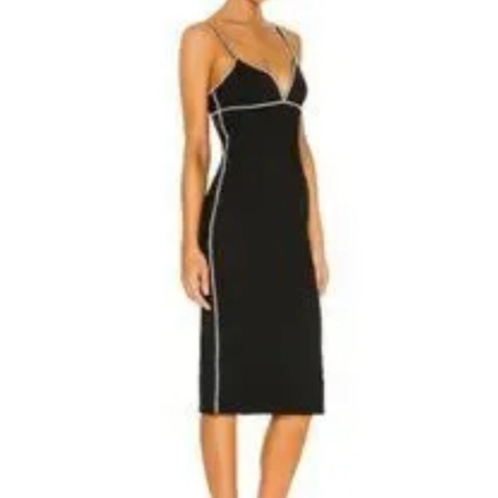 NWT 🥇 1.STATE black bodycon midi dress:
